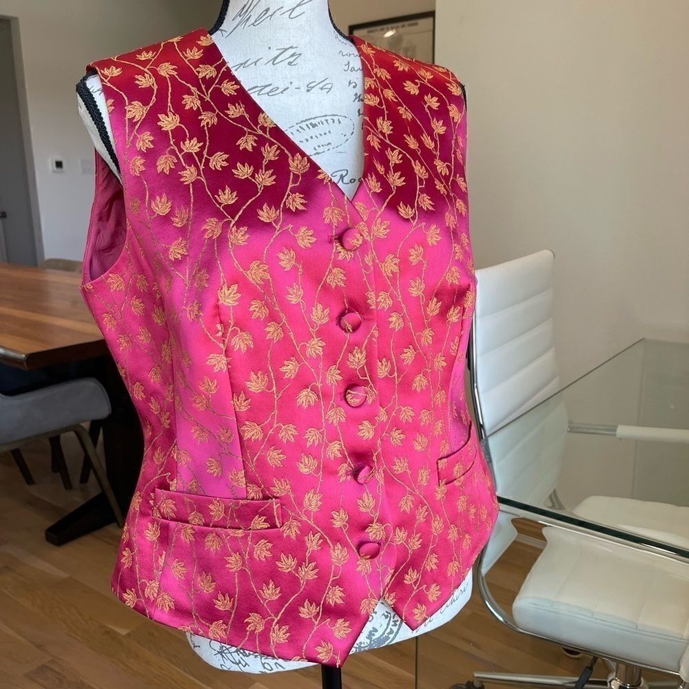 Escada Red & Gold Vintage Vest - Size 40